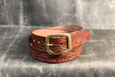 Mountains Belt (Multiple Leather Colors)